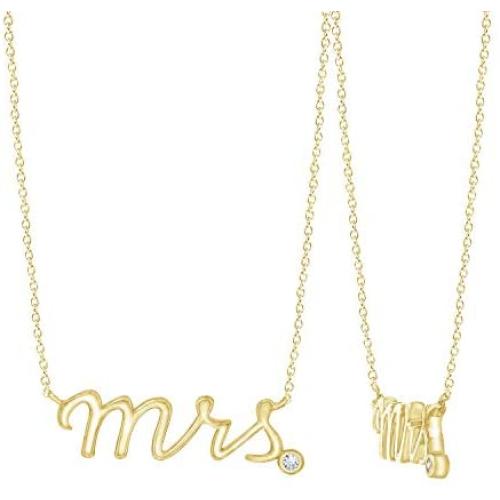 JADMIRE 0.02 Carats Swarovski Zirconia mrs Pendant Necklace, 16''+2'' Extender
