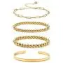 Starain Gold Beaded Bracelets for Women 18K Gold Plated Chain Link Stacking Bracelet Set Jewelry Gift Birthday Gift for Mom Women Wife Girls Her Starain Gold Beaded Bracelets for Women 18K Gold Plated Chain Link Stacking Bracelet Set Jewelry Gift Birthday Gift for Mom Women Wife Girls Her