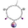 Disney Frozen 2 Sisters Elsa and Anna Fashion Charm Bracelet, 6.5 + 1'' Extender