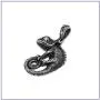 Fusamk Punk Titanium Steel Animal Lizard Pendant Necklace,24'' Box Chain Fusamk Punk Titanium Steel Animal Lizard Pendant Necklace,24'' Box Chain