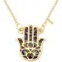 MANZHEN Good Luck Protection Abalone Paua Shell Hamsa Hand Charm Necklace