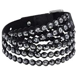 SWAROVSKI Womens Leather Look Crystal Power Bracelet Collection