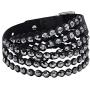 SWAROVSKI Womens Leather Look Crystal Power Bracelet Collection