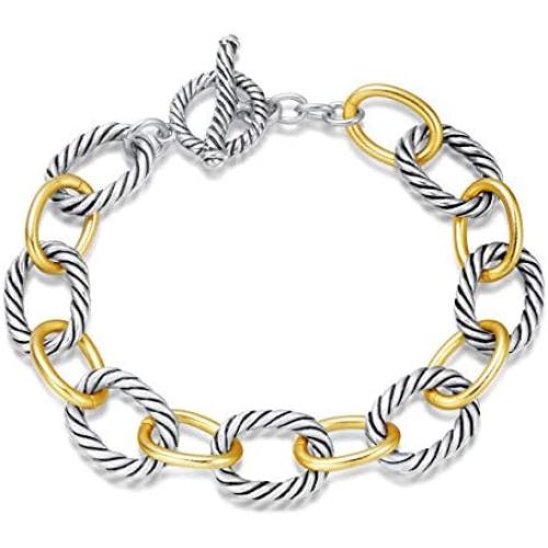 UNY Bracelet Designer Brand Inspired Antique Women Jewelry Cable Wire Vintage Valentine