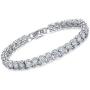 SHB Tennis Bracelet with Swarovski Elements Crystal Jewelry AAA Cubic Zirconia 18K Platinum Plated Women Lady CZ Tennis Bracelets Bangle Love Gift