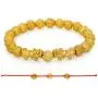 Prime Feng Shui Bracelet Prosperity Bling Golden Mantra Bead Bracelet with Double Pi Xiu/Pi Yao Attract Wealth and Good Luck Best Gift