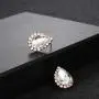 LOYALLOOK Wedding Jewelry for Bride CZ Teardrop Bridesmaid Earrings Bracelets Pendant Rhinestone Necklace Costume Jewelry Wedding Necklace Sets for Women Brides Bridesmaids