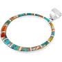 Gemstone Pendant Necklace in 925 Sterling Silver Genuine Turquoise & Gemstones (24'' Length)