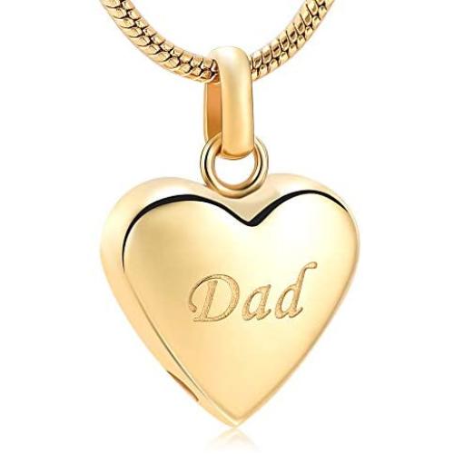 Heart Shape Urn Pendants Memorial Ash Necklace Stainless Steel Cremation Jewelry