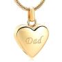 Heart Shape Urn Pendants Memorial Ash Necklace Stainless Steel Cremation Jewelry