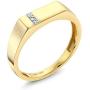 Gem Stone King 10K Solid Yellow Gold Mens White Diamond Wedding Anniversary Ring (Available 7,8,9,10,11,12,13)