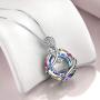 Rose Flower Necklace Sterling Silver Love Jewelry Gifts for Mom Wife Grandma Girlfriend on Birthday Anniversary