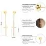 555Jewelry Womens Stainless Steel Hanging Cross Long Dangling Earrings