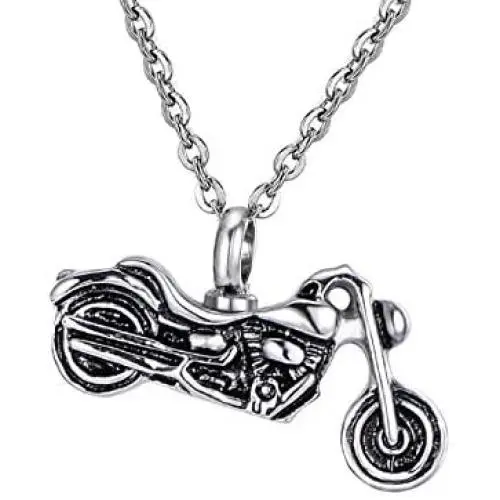 HooAMI Vintage Motorcycle Biker Pendant Cremation Jewelry Keepsake Memorial Urn Necklace HooAMI Vintage Motorcycle Biker Pendant Cremation Jewelry Keepsake Memorial Urn Necklace