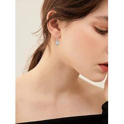 Scarlvambo Bridal Dangle Earrings Small Womens Cubic Zirconia Teardrop Pierced Silver-Tone