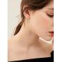 Scarlvambo Bridal Dangle Earrings Small Womens Cubic Zirconia Teardrop Pierced Silver-Tone