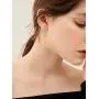 Scarlvambo Bridal Dangle Earrings Small Womens Cubic Zirconia Teardrop Pierced Silver-Tone