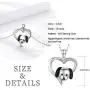 Dog Necklace for Women 925 Sterling Silver Puppy Dog Heart Pendant Necklace Cute Animal Jewelry for Birthday Christmas Gifts