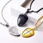 U7 Shield of Faith/Inspirational Pendant Chain 22 Inch Joshua 1:9 Cross Amulet Necklace, Text Engrave Customizable, 3 Color Options
