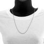 Nuragold 10k White Gold 1.8mm Rope Chain Diamond Cut Pendant Necklace, Womens Mens Jewelry 14'' 16'' 18'' 20'' 22'' 24'' 26'' 28'' 30''