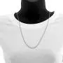 Nuragold 14k White Gold 1.5mm Rope Chain Diamond Cut Womens Lightweight Pendant Necklace, 14'' 16'' 18'' 20'' 22'' 24'' 26''