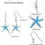 Starfish Earrings, 925 Sterling Silver with Opal Fish Hoops Earings, Nautical Hawaiian Sea Beach Earrings, Starfish Jewelry Gifts for Women Starfish Lovers Starfish Earrings, 925 Sterling Silver with Opal Fish Hoops Earings, Nautical Hawaiian Sea Beach Earrings, Starfish Jewelry Gifts for Women Starfish Lovers
