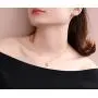 Christmas Gift MVCOLEDY Jewelry 18 K gold Plated Stainless Steel Mini Peach Heart of Gold Necklace, Dainty Minimalist Necklace for women,Gift for Mom.