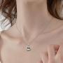 MONGAS Penguin Necklaces 925 Sterling Silver Hugging Penguins/Sloth/Panda Cute Animal Jewelry for Women Sister