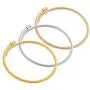 EDFORCE 3 Tone Stainless Steel Hypoallergenic Stacked Twisted Cable Wire Bangle Adjustable Cuff Bracelet Set, Set of 3, 6''-7.5'' EDFORCE 3 Tone Stainless Steel Hypoallergenic Stacked Twisted Cable Wire Bangle Adjustable Cuff Bracelet Set, Set of 3, 6''-7.5''