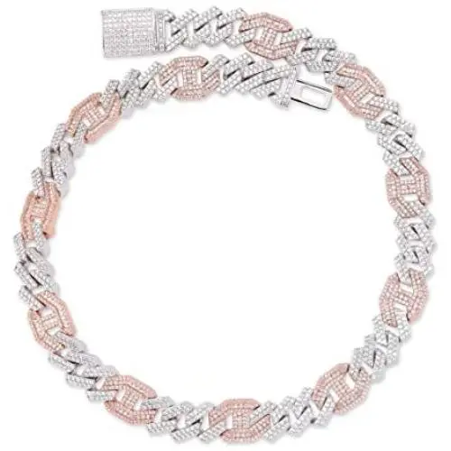 JINAO Hip Hop 6 Times 14k Gold Plated 14mm Miami Cuban Link Chains Necklace Iced Out Paved Bling Drip Sharp Edge Cuban with Baguette CZ for Men JINAO Hip Hop 6 Times 14k Gold Plated 14mm Miami Cuban Link Chains Necklace Iced Out Paved Bling Drip Sharp Edge Cuban with Baguette CZ for Men