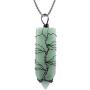 Nupuyai Tree of Life Pendant Necklace for Women Men, Wire Wrapped Crystal Point Amulet Stone Jewelry for Healing