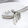 MJartoria Urn Necklaces for Ashes, Memorial Jewelry, Stainless Steel Heart-Shaped Delicate Commemorative Pendant Necklace Vial Necklace
