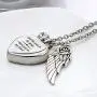 MJartoria Urn Necklaces for Ashes, Memorial Jewelry, Stainless Steel Heart-Shaped Delicate Commemorative Pendant Necklace Vial Necklace