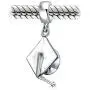 Personalized Graduate Graduation Trencher Cap Engravable Dangle Bead Charm .925 Sterling Silver Fits European Bracelet