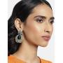Aheli Oxidized Dangle Earrings Studded Stone Vintage Bohemian Bollywood Ethnic Fashion Jewelry for Women