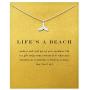 Baydurcan Friendship Anchor Compass Necklace Good Luck Elephant Pendant Chain Necklace with Message Card Gift Card