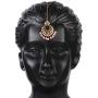 I Jewels 18k Gold Plated Indian Bollywood Wedding Faux Beads Choker Jewelry Set with Maang Tikka for Women