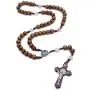 LH1028 Catholic Rosary Round Wooden Bead Handmade Line Christian Vintage Cross Ornament Rosary Necklace LH1028 Catholic Rosary Round Wooden Bead Handmade Line Christian Vintage Cross Ornament Rosary Necklace