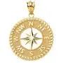 Certified 14k Gold Nautical Navigation Compass North Star Starburst Pendant Certified 14k Gold Nautical Navigation Compass North Star Starburst Pendant