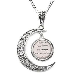 Charm Crescent Moon Song Lyric Jewelry - Demi Lovato Song Lyrics Quote Necklace - Inspirational Music Pendant - Silver Motivational Jewelry Gift for Her