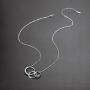 Personalized Gift for Mom, Daugther Grandmother-Sterling Silver Infinity 2-3 Interlocking Circles Pendant Necklace,16 Inch Choker Chain for Women Girls