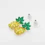 Uloveido Handcrafted Charm Pineapple Jewelry Set Fruit CZ Stone Necklace and Earrings PT001 Uloveido Handcrafted Charm Pineapple Jewelry Set Fruit CZ Stone Necklace and Earrings PT001