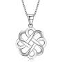GDDX 925 Sterling Silver Good Luck Polished Celtic Knot Cross Pendant Necklace for Womens