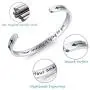 AryaHozel Inspirational Bracelet for Women Motivational Cuff Bangle Engraved Mantra Quote Stainless Steel Jewelry Personalized Gifts for Her Teen Girls Friendship Bracelet Birthday Graduation Presents