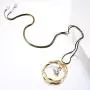 welbijoux Long Necklace for Women Fashion Jewelry Bohemian CZ Circle Layered Pendant Statement Necklaces with Gifts Box