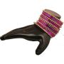 Touchstone ''Colorful Collection'' Indian Bollywood Alloy Single Line Clear Rhinestone And Textured Color Bangle Bracelets In Antique Gold Tone For Women.