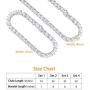 KRKC&CO 4mm Tennis Chain and Bracelet Set, 14k Gold Single Row Prong-Setting with Hand-Selected 5A CZ Stones, Urban Street-wear Hip Hop Jewelry for Rappers