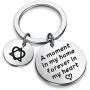 WUSUANED Adoption Gift A Moment in My Home Forever in My Heart Adoption Keychain Adoption Jewelry for Mother Father Daughter Son