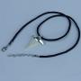 GemShark Handmade Shark Tooth Necklace Sterling Silver Pendent Charm for Boys Girls Unisex Great Megalodon White Beach Surfer Nautical Jewelry