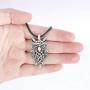 HAQUIL Owl Jewelry Owl Pendant Leather Cord Necklace for Men and Women, 19.7''